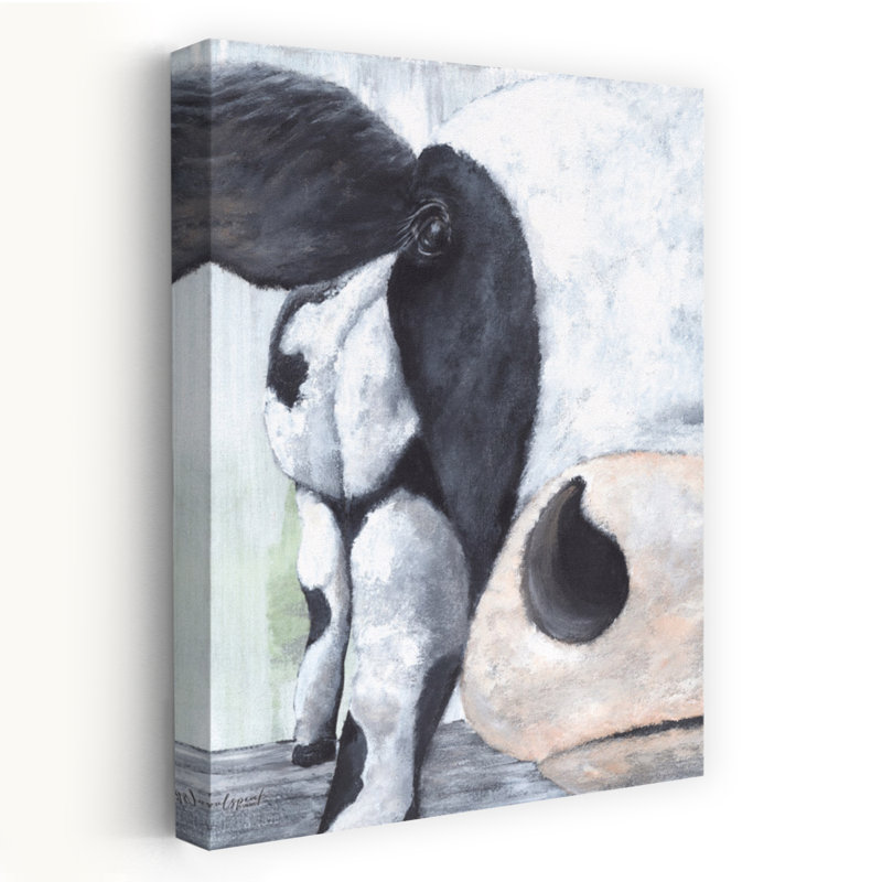 Portrait de vache contemporaine de Jessie, H 48 po x l 32 po