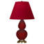 Small Double Gourd Accent Lamp - Sangria, Deep Patina Bronze - Lavender, Plum Shade-583633421-583633516