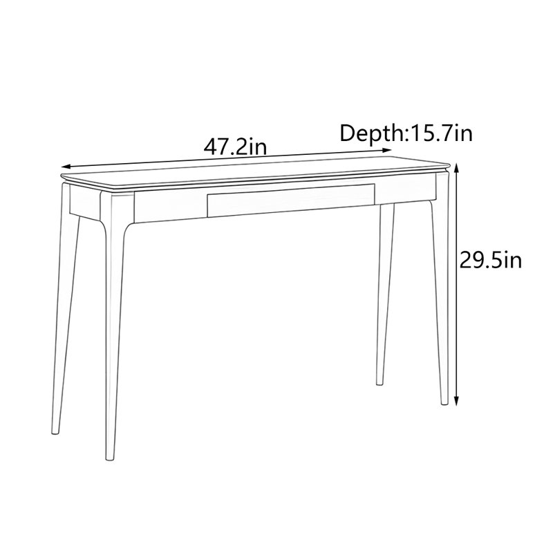 Console Minimalist Modern, H 29,5 po x l 47,2 po x P 15,7 po