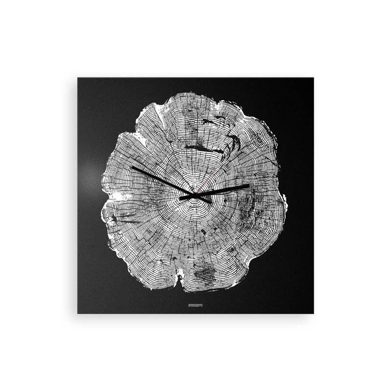 Eisley Metal Wall Clock, Black/White