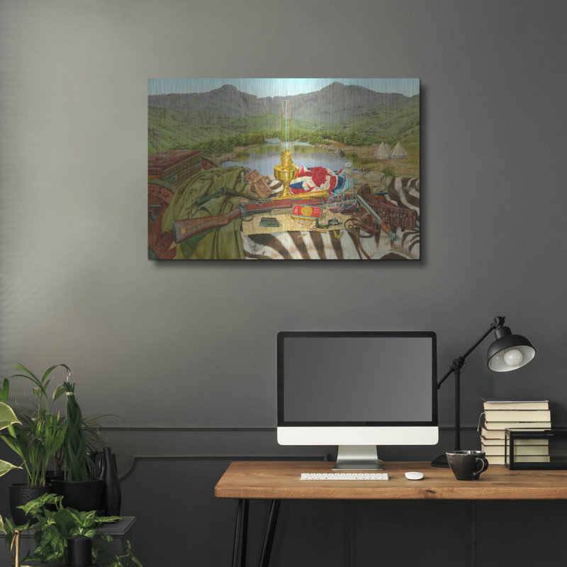  «Hunting Still Life 4» par Delene Lambert, art mural en métal, 36 po x 24 po, H 24 po x l 36 po