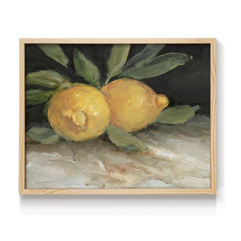 Zesty Lemons I -Framed Print - Restickable, Natural, 11" H x 14" W
