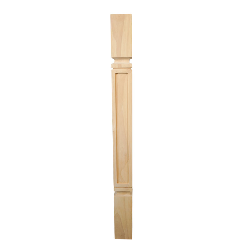 Bingltd - Poteau d'îlot non fini 36 po - 1 pièce, Bois d'hévéa