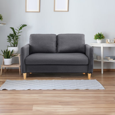 George Oliver 47 In. PU Leather Comfy Mordern Living Room Loveseat