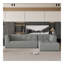 Ensemble de canapé de salon modulaire 112,2 * 74 po, canapé minimaliste moderne, canapé-lit rembourré de salon, chambre à coucher, ensemble de 2 pièces sans ordinateur, en forme de L-2021400586