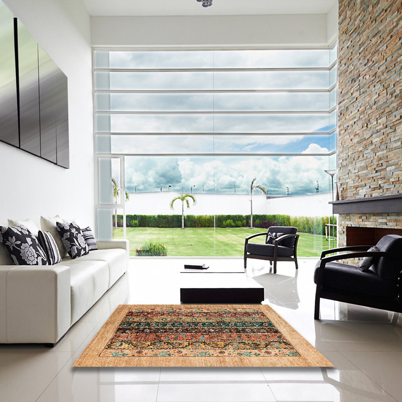 Tapis abstrait moderne 1838, Carré 6 pi