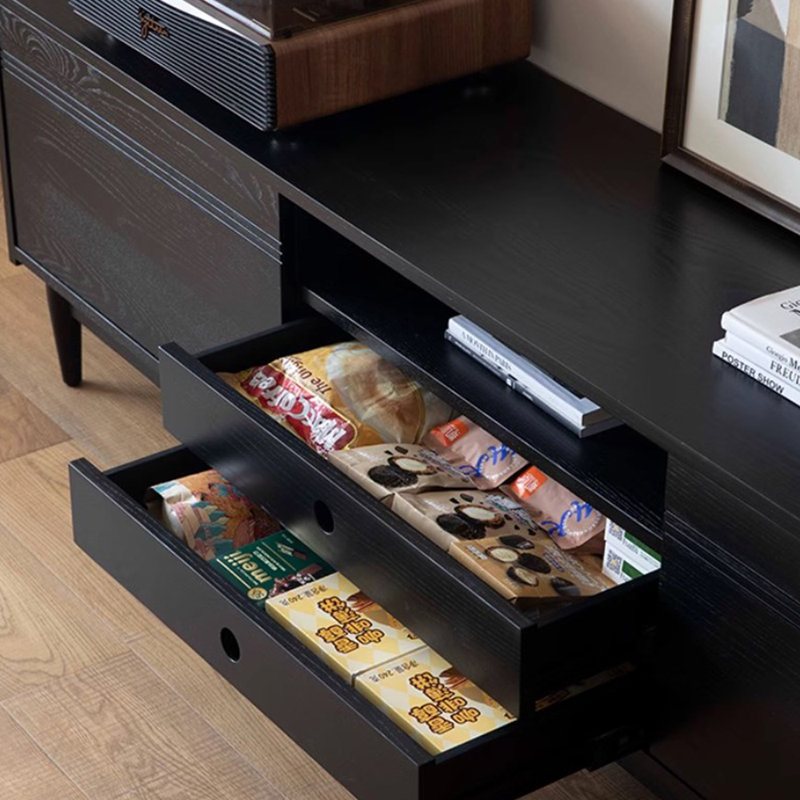 Meuble télé en bois massif au design minimaliste