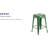 Commercial Grade Metal Counter Height Stool Set Of 4, Backless Indoor/Outdoor Stackable Barstools With Square Seats