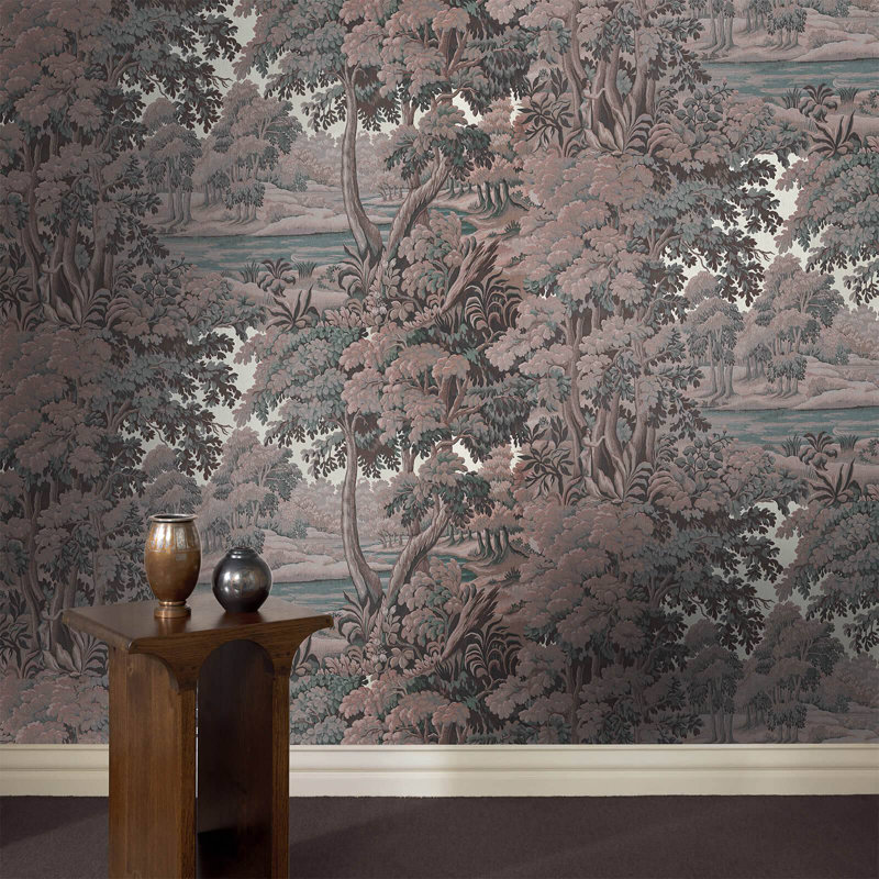 Plantasia 9.84' L x 70.87" W Wallpaper Roll, Indigo