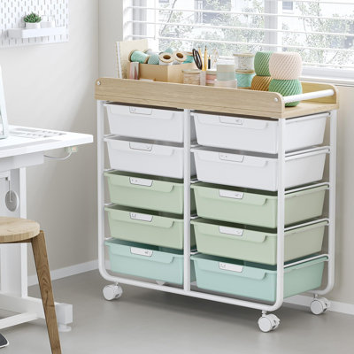 73.8cm H x 76.1cm W Book Cart
