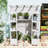 Wooden Walk-In Greenhouse Cold Frame with Polycarbonate Panels, Folding Shelves and Skylights-114158799