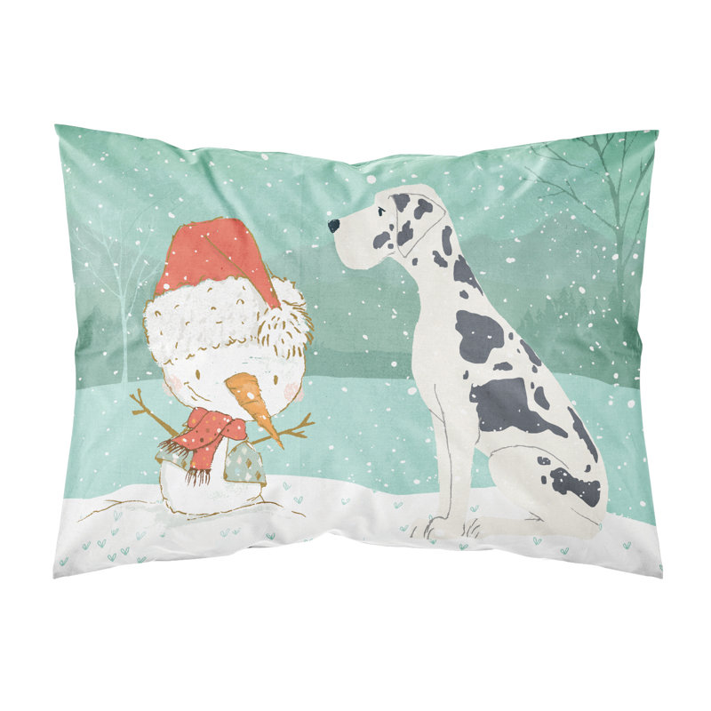 Snowman Christmas Microfiber, Harlequin Great Dane