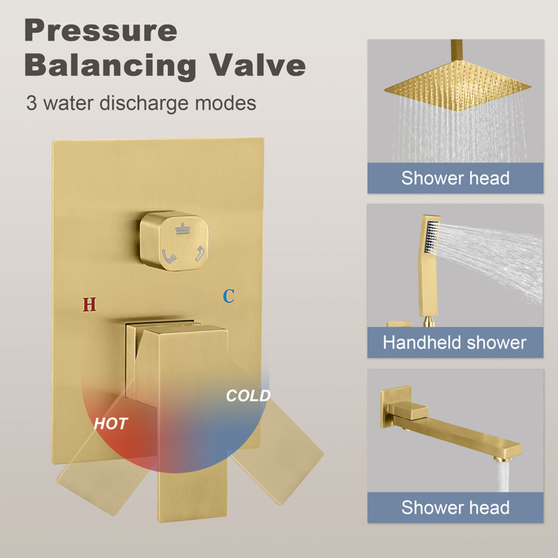 Diverter Accent, Brushed Gold