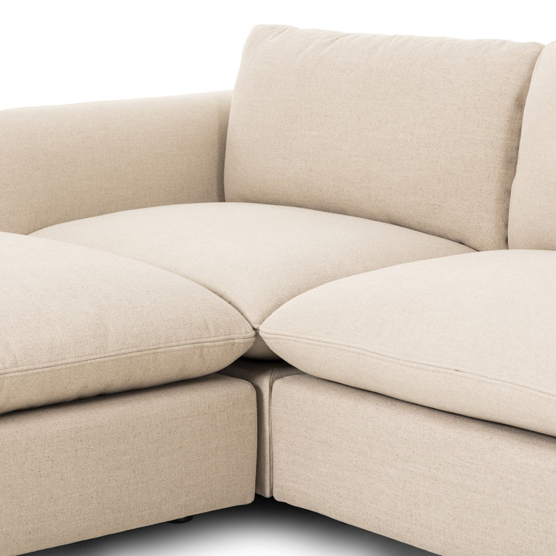 Ingel Chaise Sectional, Antwerp Taupe Linen Blend