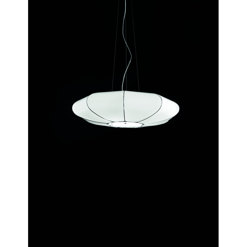 Zeppelin 3 - Light Unique/Statement Pendant, White, 105 cm H x 76 cm W x 76 cm D