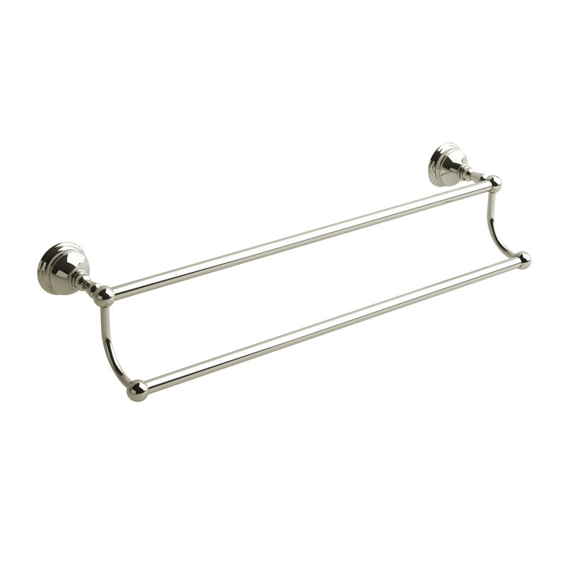 Retro™ Double 24" Towel Bar, Polished Nickel
