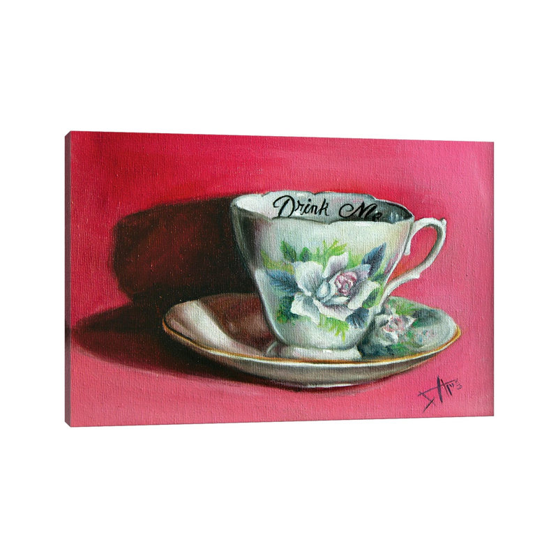 Drink Me by Salma Nasreldin - Wrapped Canvas Print, 20.32 cm H x 30.48 cm W