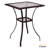 Rectangular Metal Outdoor Bistro Table With Umbrella Hole , 28.3'' in. W 28.3'' in. D