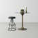 Bernardo Swivel Upholstered Adjustable Height Counter Stool with Metal Frame