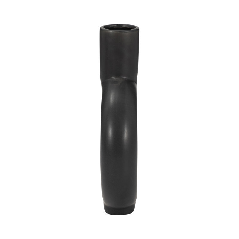 Sagebrook Home Verla Ceramic Elegant Centerpiece Vase - A Must-Have Addition for Stylish Homes, Black