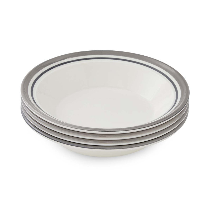 Portmeirion, Potters Stripe - Soup Plate, Grey