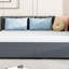Full size upholstered daybed with 2 storage drawers sofa bed frame no box spring needed, linen fabric-1647865265