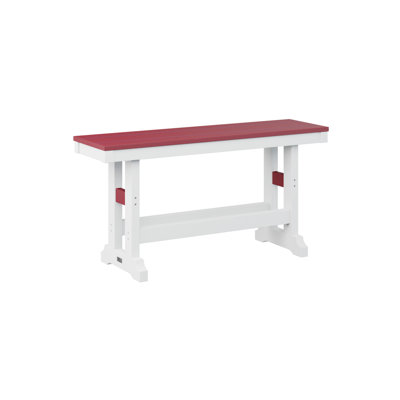  Garden Classic Regular Scarlet Red Top With White Base 44″ Counter Bench