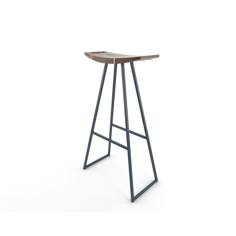 Tabouret de bar et de comptoir Robert, Noyer, Tabouret de bar (siège d'une hauteur de 30 po), Marine