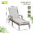 Outdoor Metal Chaise Lounge , Cushion Included