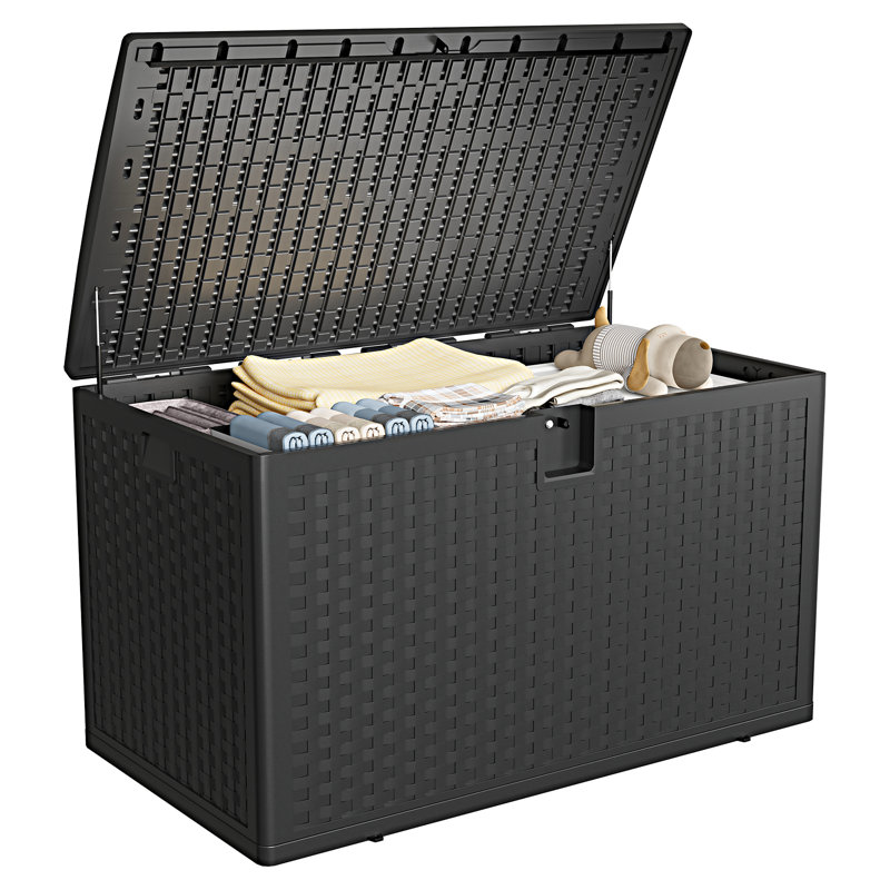 Rebrilliant Polyethylene Plastic Decorative Basket, 454.25, Black