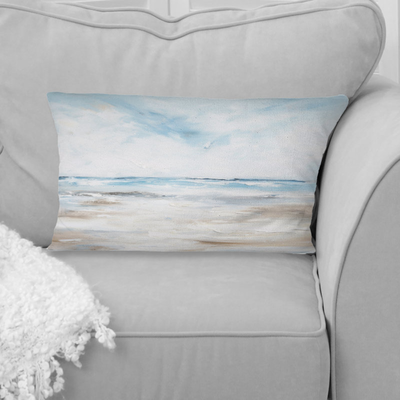Coussin Coastal Beach Minimal Scenery I - Coastal Ocean