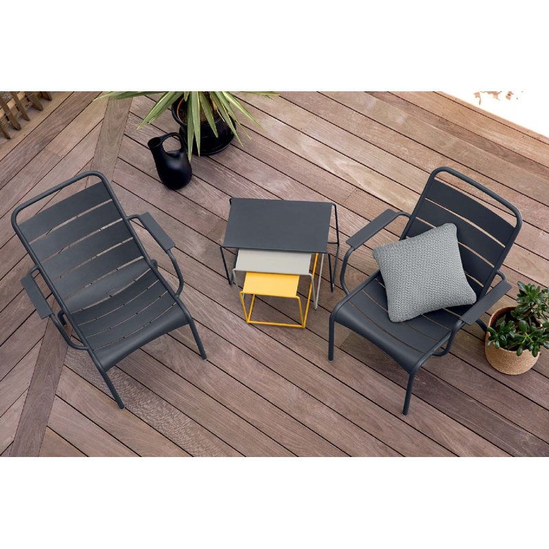 Fauteuil de jardin empilable Luxembourg, Anthracite
