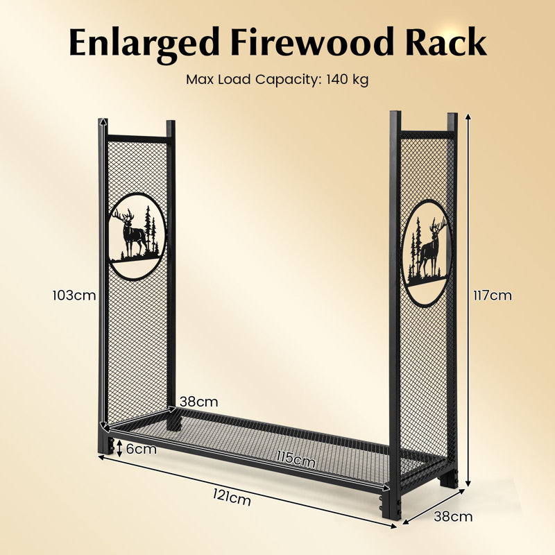 121cm W Metal Log Rack