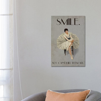 Smile by Kubistika - Wrapped Canvas Print