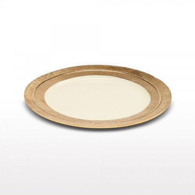 Metal Posh & Luxe Decorative Plate in Gold