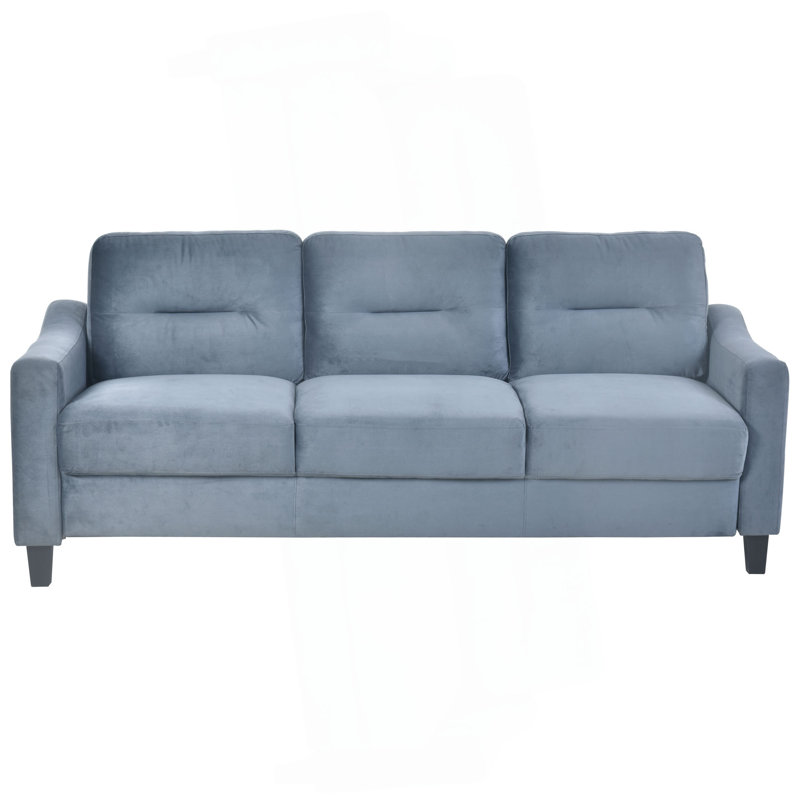 Canapé modulaire en velours 3 gris séduisant - gris moelleux, coussins épais, détachable, canapé 3 places gris somptueux pour salon, peu encombrant