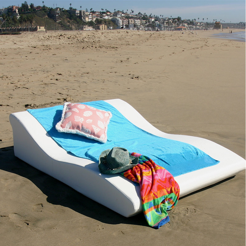 Tide Duo Low Pro Outdoor Chaise Lounge, Chill White
