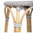 Alastair 18" Rattan Dining Short Stool - Gray/White Dot / Natural Rattan Frame-88071872