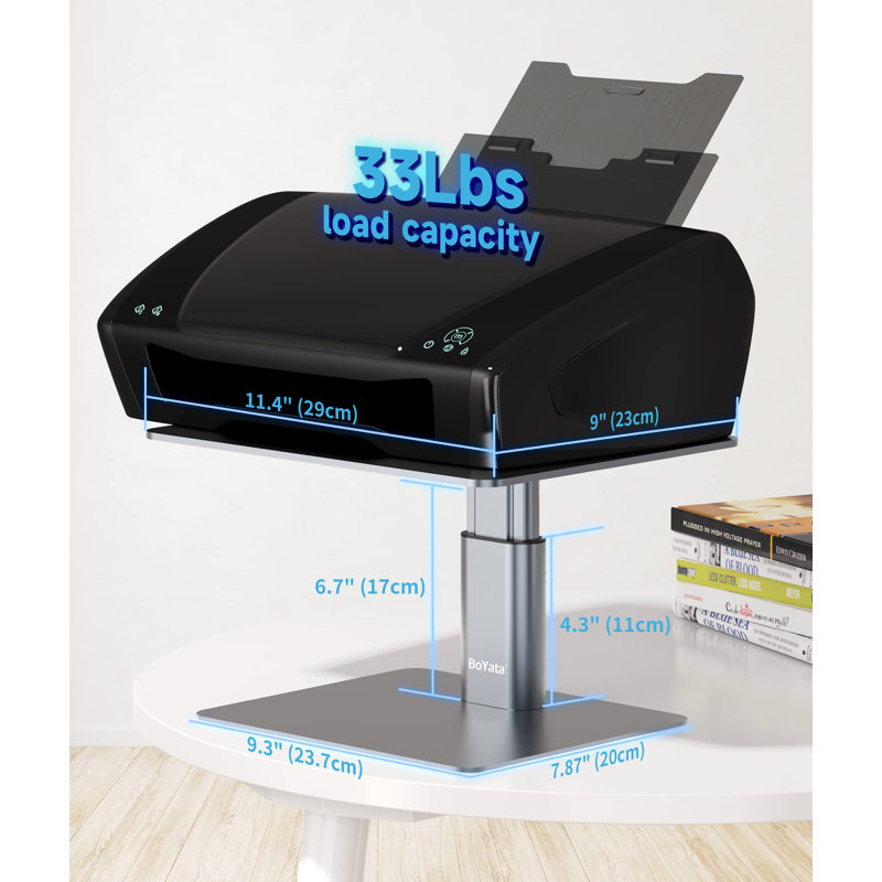 Adjustable Monitor Riser Metal Computer Stand Compatible with TV, Space Grey