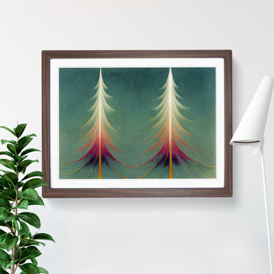 Magnificent Abstract Pine Trees - Framed Print
