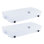 Under Bed Wheeled Storage Box, 2-Pack, Plastic Containers With Dual-Hinged Lids And Sturdy Wheels, Visible Organization For Tight Spaces