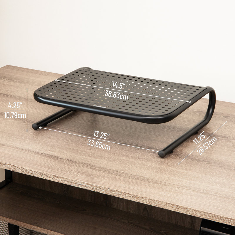 Support d'écran, siège d'appoint ventilé pour ordinateur portable, organisateur de bureau, bureau, métal, noir