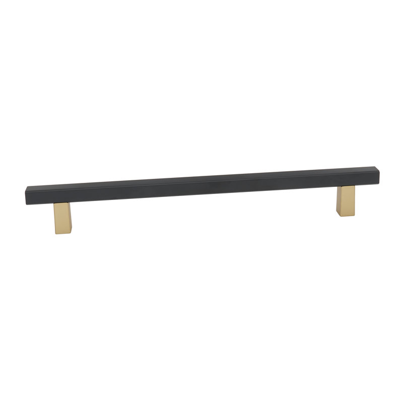 Poignée barre / poignée Quadrato, Champagne / noir mat, 12"