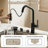 Pull-Down Kitchen Faucet With Built-In Cleaning Brush, LED Temperature Display, 3 Spray Modes-122759725
