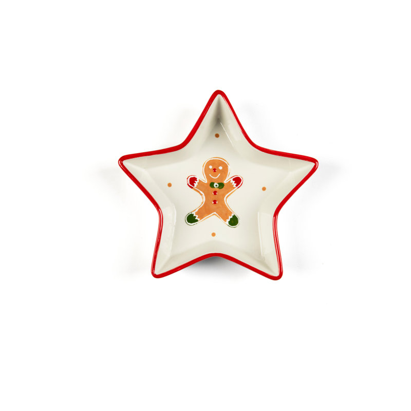 Excelsa star shaped serving plate Wonderful Ginger ceramic multicolor
