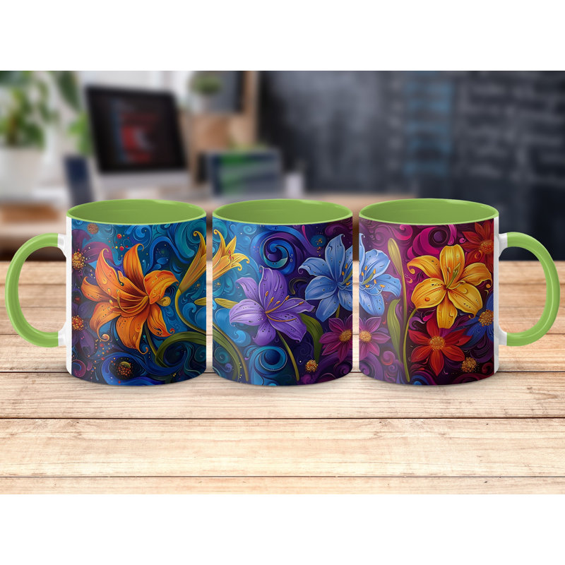 Ceramic Coffee Mug, Light Green
