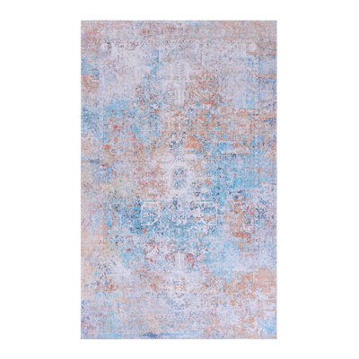 Washable Area Rug 4X6, Low-Pile, Non-Slip, Non-Shedding, Foldable, & Pet Benevolent, For Living Room, Bedroom, Kitchen, Dining Soft, , Stain Yellow 4X6 Rug, , Stain-