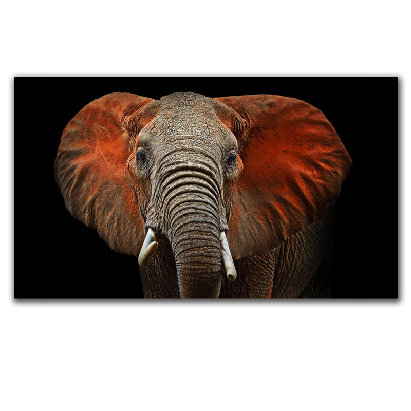 African Elephant " African Elephant ", Acrylic, 24" H x 36" W x 2.5" D