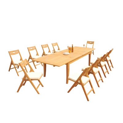 Ensemble de salle à manger rectangulaire pour 10 personnes 125 po Emmetsburg