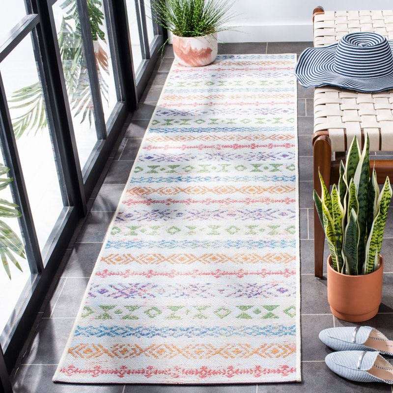 Odysseus Performance Southwestern Indoor/Outdoor Area Rug, Runner 2' x 8'